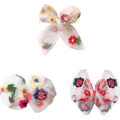 Korean Organza Hair Clips Barrettes Hairpins Women Girls Leisure Fashionable Comfortable Chic Sweet Bowknot Bobby Pin