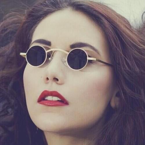 Vintage small 43mm Round Metal Full Rim Reading Sunglass Fashion Men Women Glasses +100 +125 +150 +175 +200 +250 +300 +350 +375