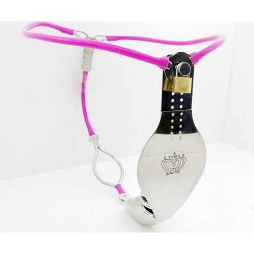 Metal Cock Cage Male Chastity Belt Anal Hole Pants Cbt Bondage Sex Toys For Men BDSM Steel Chastity Device Penis Lock