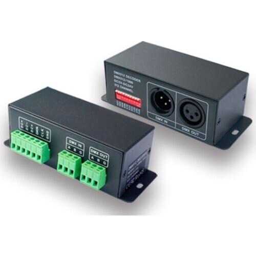 New DMX512 to SPI Converter Signal Decoder;DC 12V 24V Input Support WS2811/WS2812,UCS1903/1912,TM1803,TM1804,TM1809 Driving IC