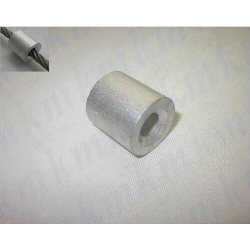 HQ RH01 Rigging Hardware American Standard 5/32 or 3/16 Inch Round Aluminium Crimp Sleeves Ferrule for Wire Rope