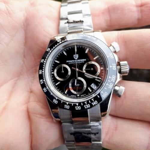 PAGANI DESIGN Fashion Men Quartz Watch Luxury Sports Stainless Steel 100M Waterproof Chronograph Wrist Wacthes Relogio Masculino