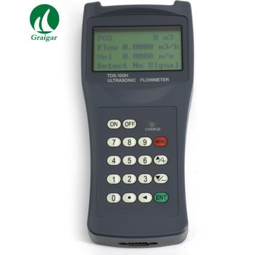 Handheld Digital Ultrasonic Flow Meter Flowmeter TDS-100H with Clamp on Sensor M2 (DN15-700mm)