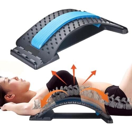 Back Stretcher Posture Massager for Back Relaxation Pain Relief Magic Stretcher Fitness Stretch Equipment