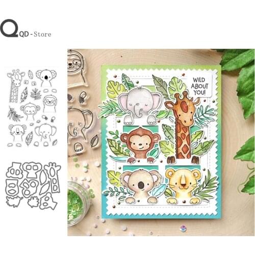 New Animal Head Photo Frame Cutting Dies Stamps Die Scrapbooking Mold Cut Handmade Tools DIY Greeting Card Craft Decoration 2021