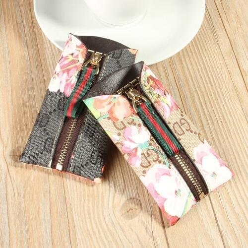 Key bag female creative key bag mens multi-function Simple and stylish printed mini portable key case