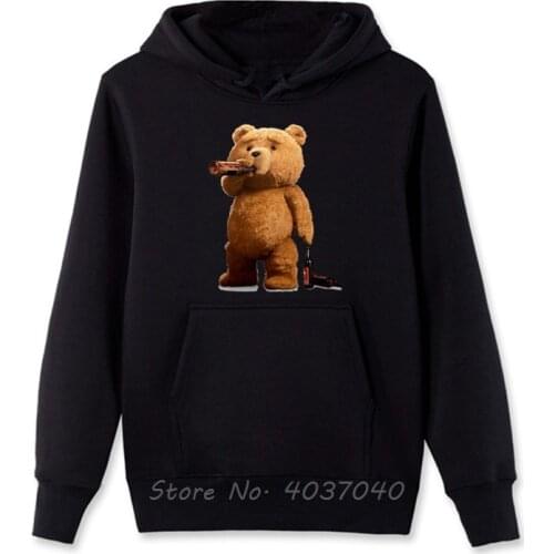 Hoodie Ted Drink Beer Bear Beer Movie The Happiness Is Have My Hoodies Men Spring Autumn Fleece Zipper Sweatshirt