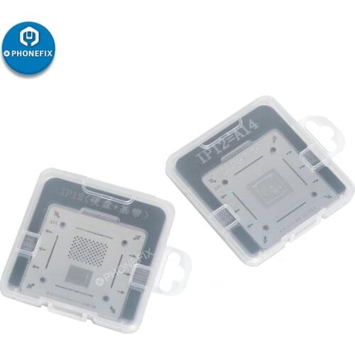 PHONEFIX WL 0.1mm High Quality Baseband NAND Flash BGA Reballing Stencils with Magnetic Aluminum Base for iPhone Repair