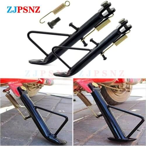 Universal Motorcycle Kickstand Side lining Stands Kick Foot Bracket Set With Spring Bolt Vintage For Yamaha YBR125 YBR 125 150cc