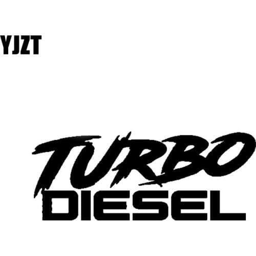 YJZT 15.8CM*6.3CM Fashion TURBO DIESEL Vinyl Car-styling Decoration Car Sticker Decal Graphical Black/Silver C11-0630