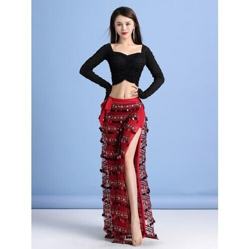 Women New Belly Dance Set Oriental Dance Dance Competition Sequin Costume Top+Fishtail Skirt 2pcs gypsy skirt costume set