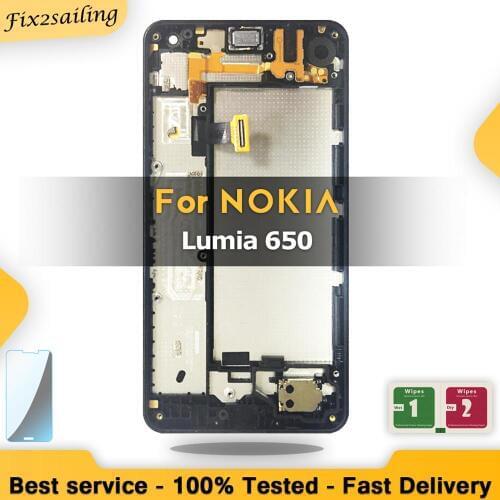 LCDs For Nokia Lumia 650 RM-1152 RM-1154 RM-1109 RM-1113 LCD Display Touch Screen Digitizer Assembly With Frame