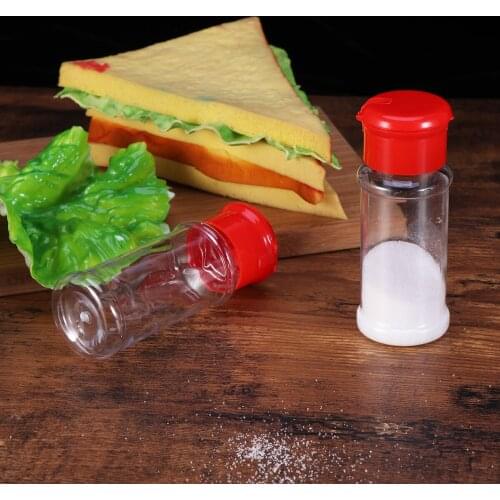 12Pcs Plastic Spice Salt Pepper Shakers Seasoning Jar Can Barbecue Condiment Jar Bottles Cruet Container Kitchen Seasoning