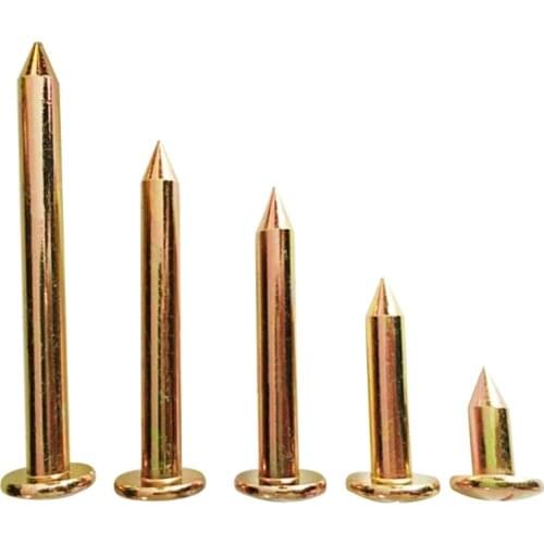 13MA 10pcs/set 3/5/7/8/10cm Surveying Steel Nails Survey Marker Boundary Survey Stake