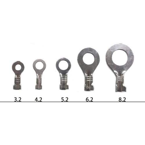 50 pcs/lot O-Type 2.5/3.2/4.2/5.2/6.2/8.2 Splice Cold Pressed Car Speaker Male Terminal Tin Plating Cosse Electric Sertir