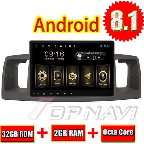 Auto Media for Toyota COROLLA EX 2007 2008 2009 2010 2011 2012 2013 9'' Android 8.1 Topnavi Car Automotive Auto Multimedia Radio
