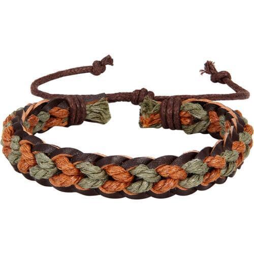 2019 New Handmade Men Leather Bracelet Women Cowhide Braided Multi Layer Wrap Bracelet Man Exquisite Gift Pulseras Para Hombre