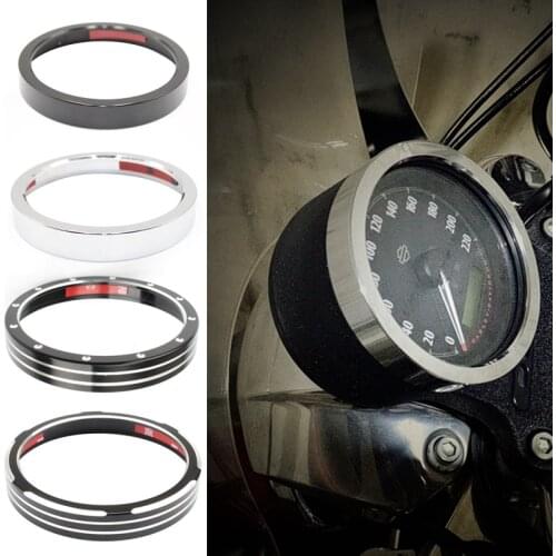 Motorcycle Black Speedometer Trim Bezel Cover Billet CNC Cut For Harley Sportster 883 1200 XL XR Iron Dyna Stree Bob Low Rider