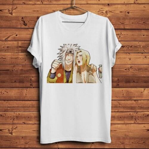 Gama Sennin Jiraiya and Tsunade funny anime t shirt men new white casual tshirt unisex short sleeve streetwear Japan manga tee