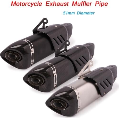 Stainless Steel Carbon Fiber 450mm Exhaust Muffler Pipe DB Killer for 51mm Diameter Head Tail Vent Silencer Baffler Pipe