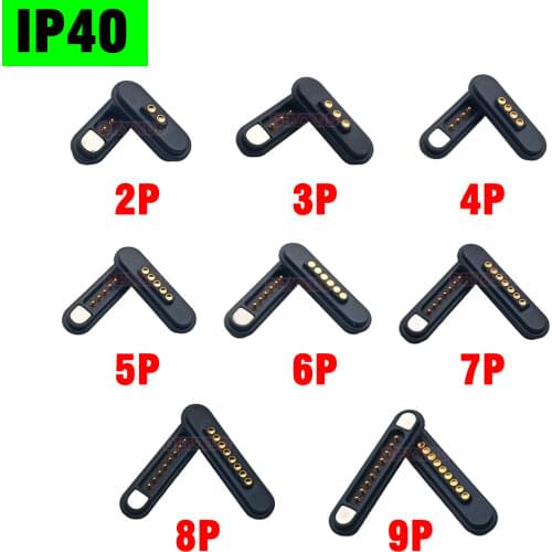 1Pair 3A Magnetic Pogo Pin Connector 2P 3P 4P 5P 6P 7P 8P 9P Positions Pitch 2.2 MM Spring Loaded Pogopin Male Female Contact