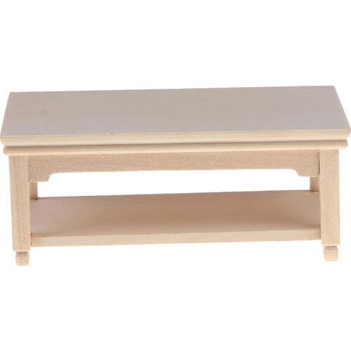 DIY Miniature Furniture Coffee Tea Dining Tables For Mini Doll House Miniatures Furniture Toys White Gifts For Children Adult