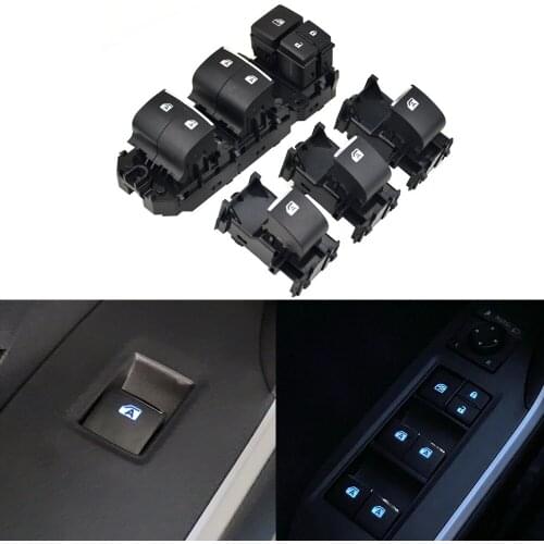 Power Window Switch Set Blue Backlight Lighted LED Power Single Window Switch for Toyota RAV4 RAV 4 2019 2020 Car Accessories