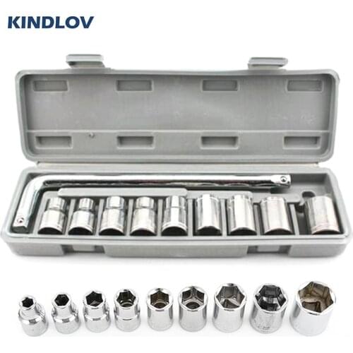 KINDLOV Socket Wrench Set Adjustable Spanner 8-21mm Hex Screw Sleeves Removable Square Hexagon Nuts For Car Bicycle Repair Tools