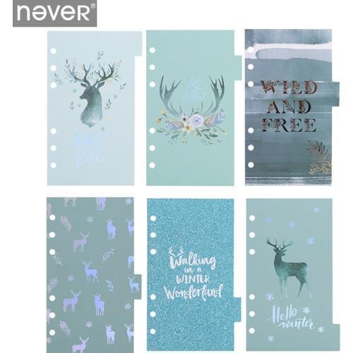 Never Cute A6 Spiral Notebook Daily Book Index Pages Planner Dividers Bookmarks Inner Paper Christmas Gift Stationery Supplies
