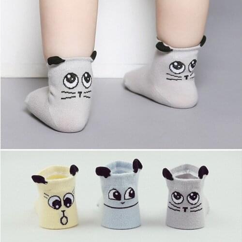 2018 Cartoon Baby Socks kids boys girls Cotton Sockings Nieuwe baby Cute antislip anlkets sokken for 0-4 Years B0941