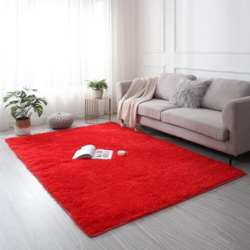 New 1Pcs Living Room Carpet 150x120cm Rugs Fluff 4.5cm Bed Blankets Floor Bath Door Mat Modern Silky Bedroom Mats Free Shipping