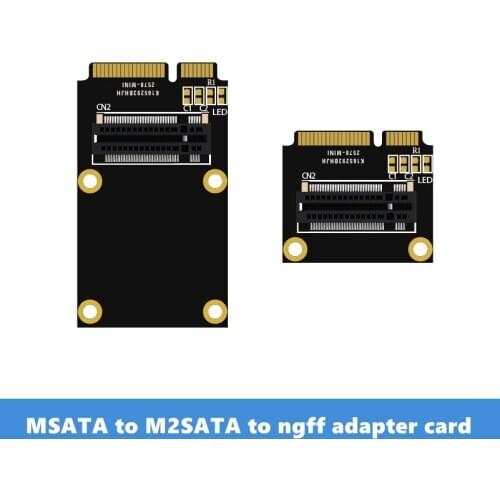 MSATA TO M2SATA Transfer Board NGFF Adapter Card Vertical Connector Screw-Free Fixed Half-Height Full-Height