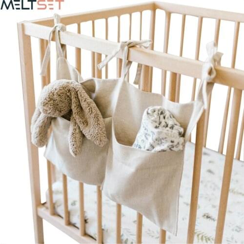 Bedside Storage Bag Baby Crib Organizer Hanging Bag for Dormitory Bed Bunk Hospital Bed Rails Book Toy Diaper Pockets Bed Holder