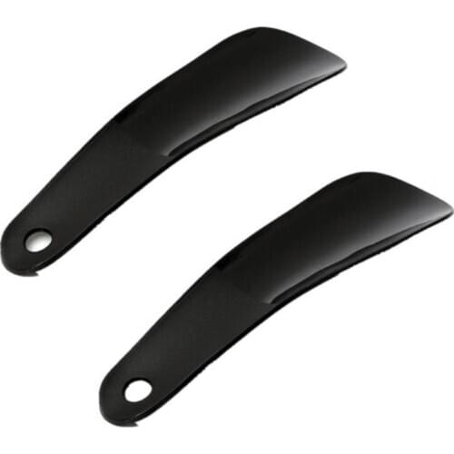 2Pcs Professional Plastic Shoe Horn 16cm Plastic Shoehorn Black Spoon Shape Shoehorn Home Accessories