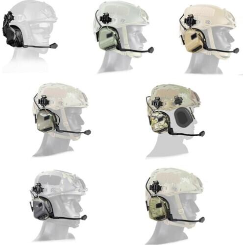New outdoorTactical Communication Sound Pickup Noise Reduction Helmet Guide Rail Headset