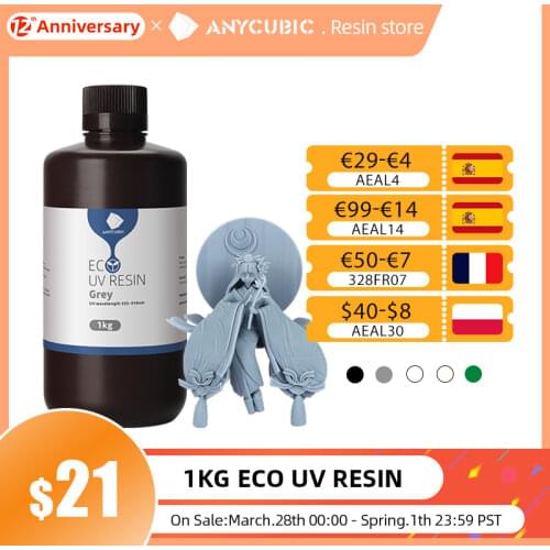 ANYCUBIC Plant-based UV Resin Low Odor ECO Friendly Printing Material For Photon s Mono x Series LCD 3d Printer