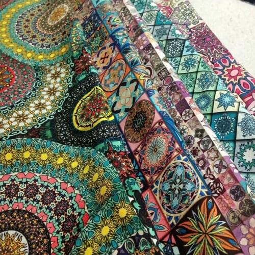 Viaphil 5pcs 30x25cm African Geometr Patterns Printed Cotton Fabric sewing Clothing Tissue Telas Textile Patchwork Bundle