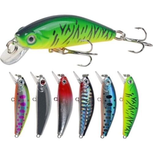 1pc 5.5cm 6.5g Minnow Fishing Lure Laser Body 3D Eyes Sinking Wobbler Hard Crankbait Jerkbait Bass Pike Carp Fishing Pesca