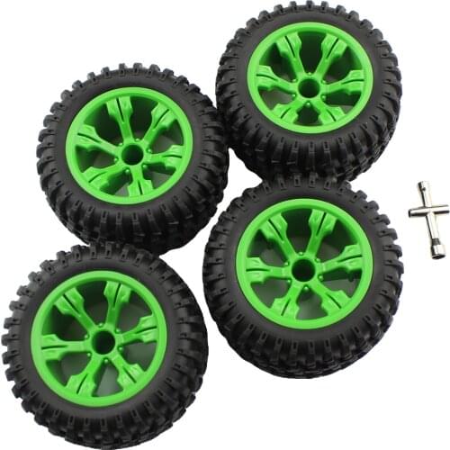 4Pcs Wltoys 12428-CRC 1/12 Scale RC Cars Large Size Tire Model Car 110mm Dia