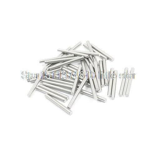 40pcs Silver Tone Stainless Steel 30 x 3mm Round Rod Shaft for RC Model