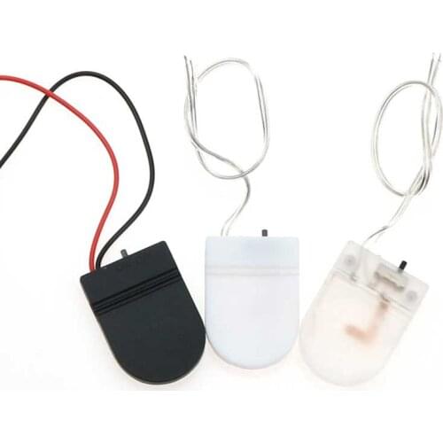 5pcs/set CR2032 Button Coin Cell Battery Socket Holder Case Cover with ON/OFF Switch Black/White/Clear 3V Battery Storage Box