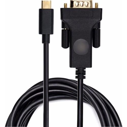 |USB C to VGA Cable Adapter Converter USB 3.1 Type-C to VGA Male for Macbook Pro 2017 2016 Projector Monitor hdtv dell XPS