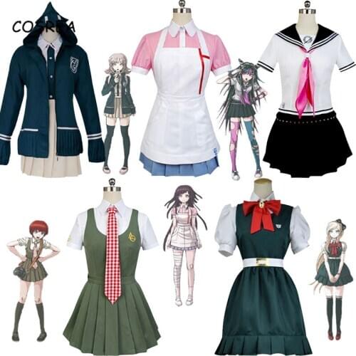 Anime Danganronpa Cosplay Sonia Nevermind Nanami ChiaKi Mioda Ibuki Koizumi Mahiru Mikan Tsumiki Costume Womens Uniforms Set