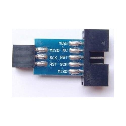 Free Shipping! 10pc AVRISP/USBasp/STK500 10PIN to 6PIN standard conversion seat