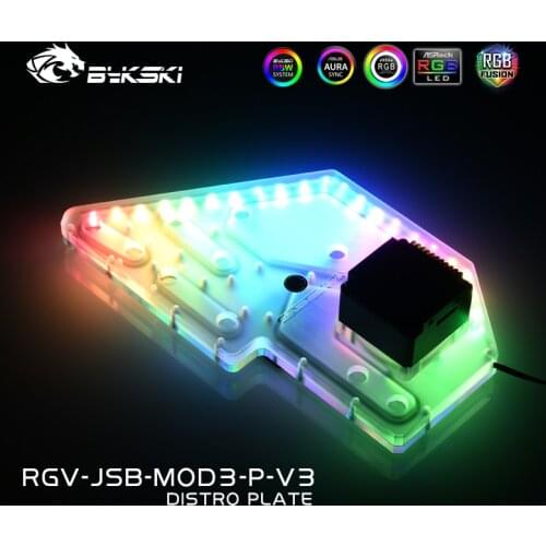 Bykski Distro Plate For JONSBO Dynamic Chassis, Waterway Board Deflector Water Cooling Kit12V/5V MB SYNC RGV-JSB-MOD3-P-V3
