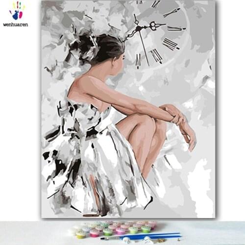 DIY colorings pictures by numbers with colorBehind the glamorous and bright picture drawing painting by numbers framed Home