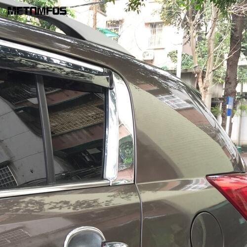 For Kia Sportage 2010-2014 2015 Chrome Window C Pillar Cover Molding Trim Glass Decoration Sticker Exterior Car Accessories