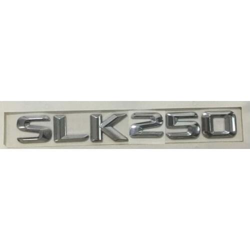 Chrome " SLK 250 " Car Trunk Rear Letters Word Badge Emblem Letter Decal Sticker for Mercedes Benz SLK250 AMG