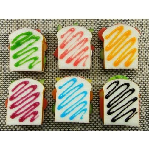 Simulation Food Crafts Toast Bread Model Dessert Bread Food Model Decoration Sandwich Refrigerator Artificial Decorations