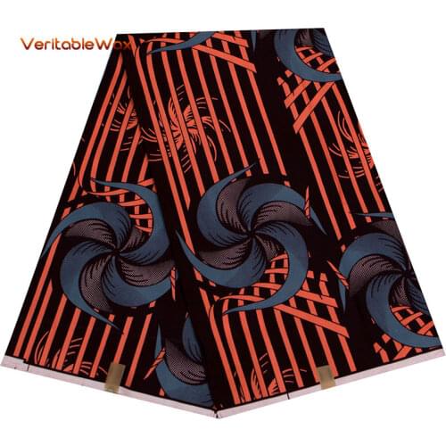 Ankara Africa Printed Fabric Real Wax Patchwork Sewing Dress Artwork Accessory 100% Polyester Crafts Materials 1Yard FP6414